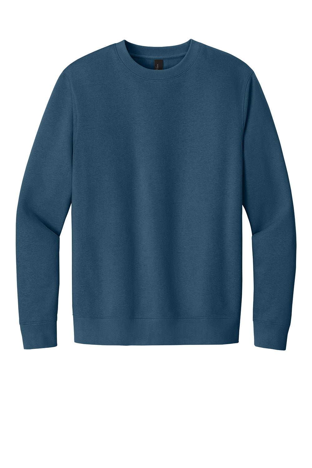 District DT6104 Mens Very Important Fleece Crewneck Sweatshirt Neptune Blue Flat Front