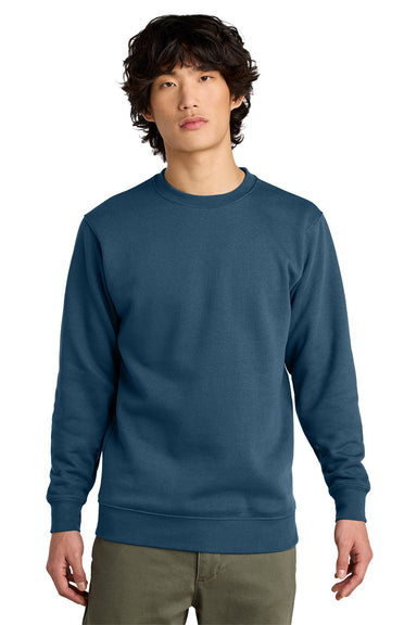 District DT6104 Mens Very Important Fleece Crewneck Sweatshirt Neptune Blue Model Front