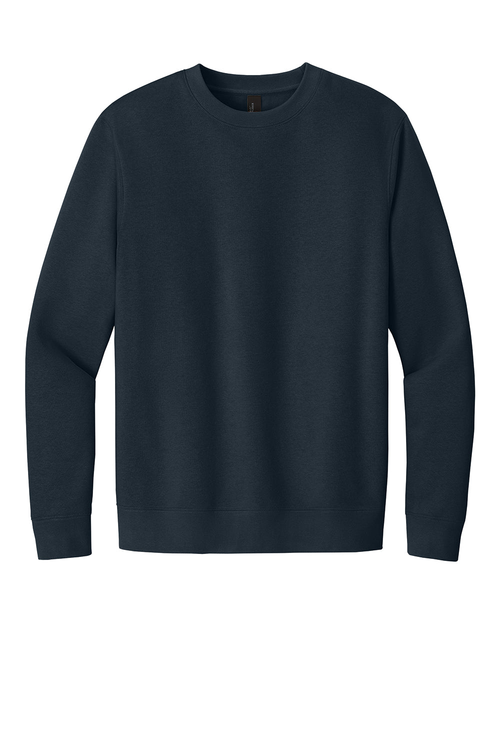 District DT6104 Mens Very Important Fleece Crewneck Sweatshirt New Navy Blue Flat Front