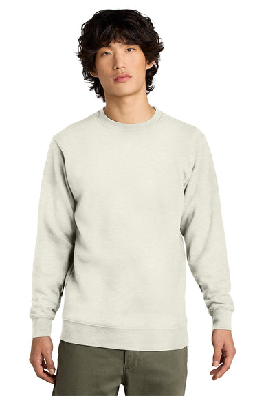 District DT6104 Mens Very Important Fleece Crewneck Sweatshirt Heather Oatmeal Model Front