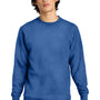 District Mens Very Important Fleece Crewneck Sweatshirt - Royal Blue Frost