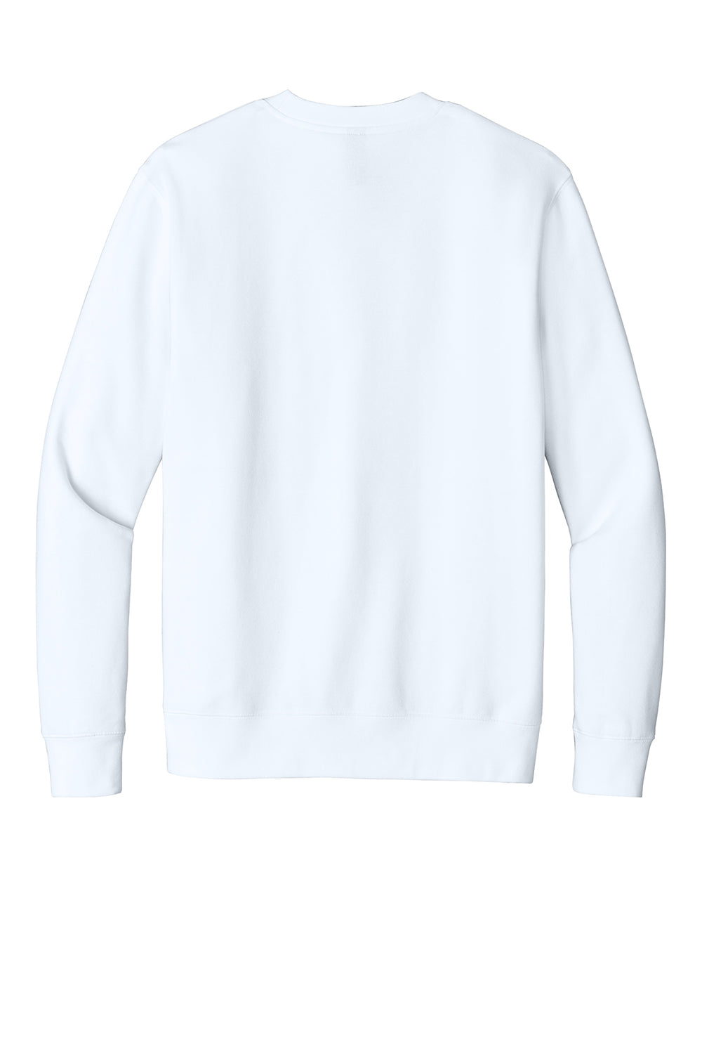 District DT6104 Mens Very Important Fleece Crewneck Sweatshirt White Flat Back