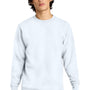 District Mens Very Important Fleece Crewneck Sweatshirt - White