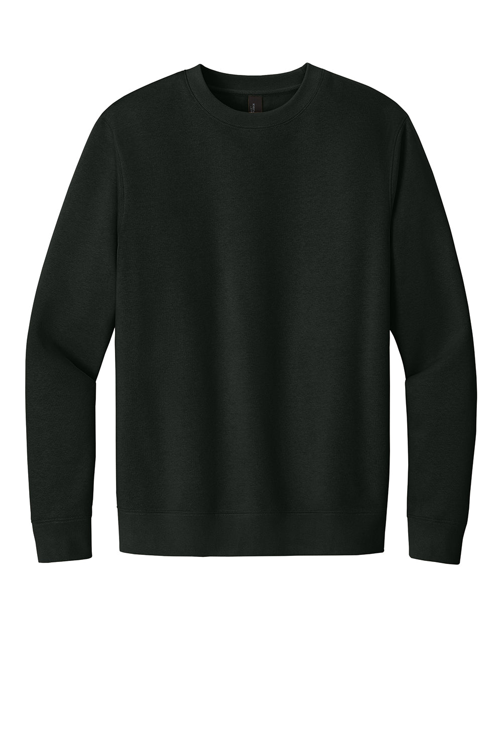 District DT6104 Mens Very Important Fleece Crewneck Sweatshirt Black Flat Front