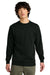 District DT6104 Mens Very Important Fleece Crewneck Sweatshirt Black Model Front