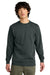 District DT6104 Mens Very Important Fleece Crewneck Sweatshirt Charcoal Grey Model Front