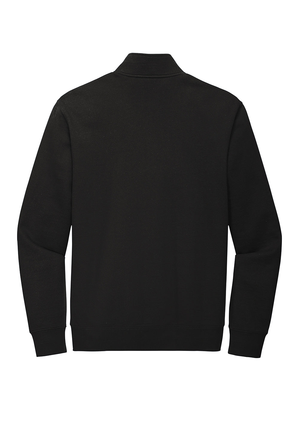 District DT6106 Mens Very Important 1/4 Zip Sweatshirt Black Flat Back