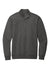 District DT6106 Mens Very Important 1/4 Zip Sweatshirt Heather Charcoal Grey Flat Front