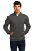 District DT6106 Mens Very Important 1/4 Zip Sweatshirt Heather Charcoal Grey Model Front