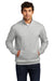 District DT6106 Mens Very Important 1/4 Zip Sweatshirt Heather Light Grey Model Front