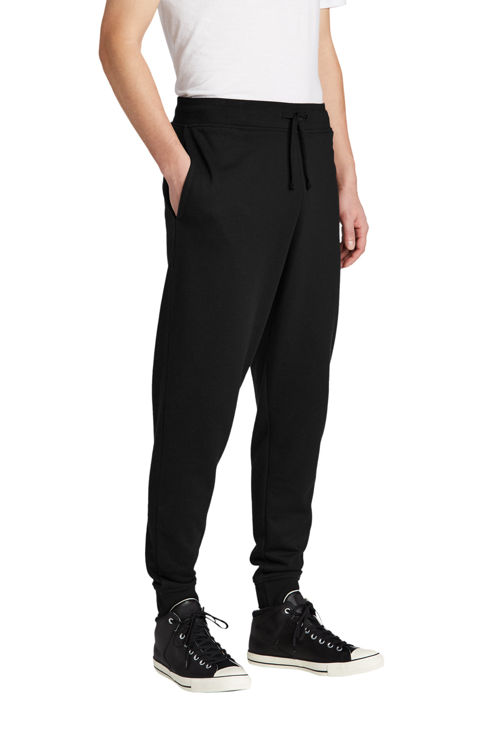 District DT6107 Mens V.I.T. Fleece Jogger Sweatpants w/ Pockets Black Model 3q