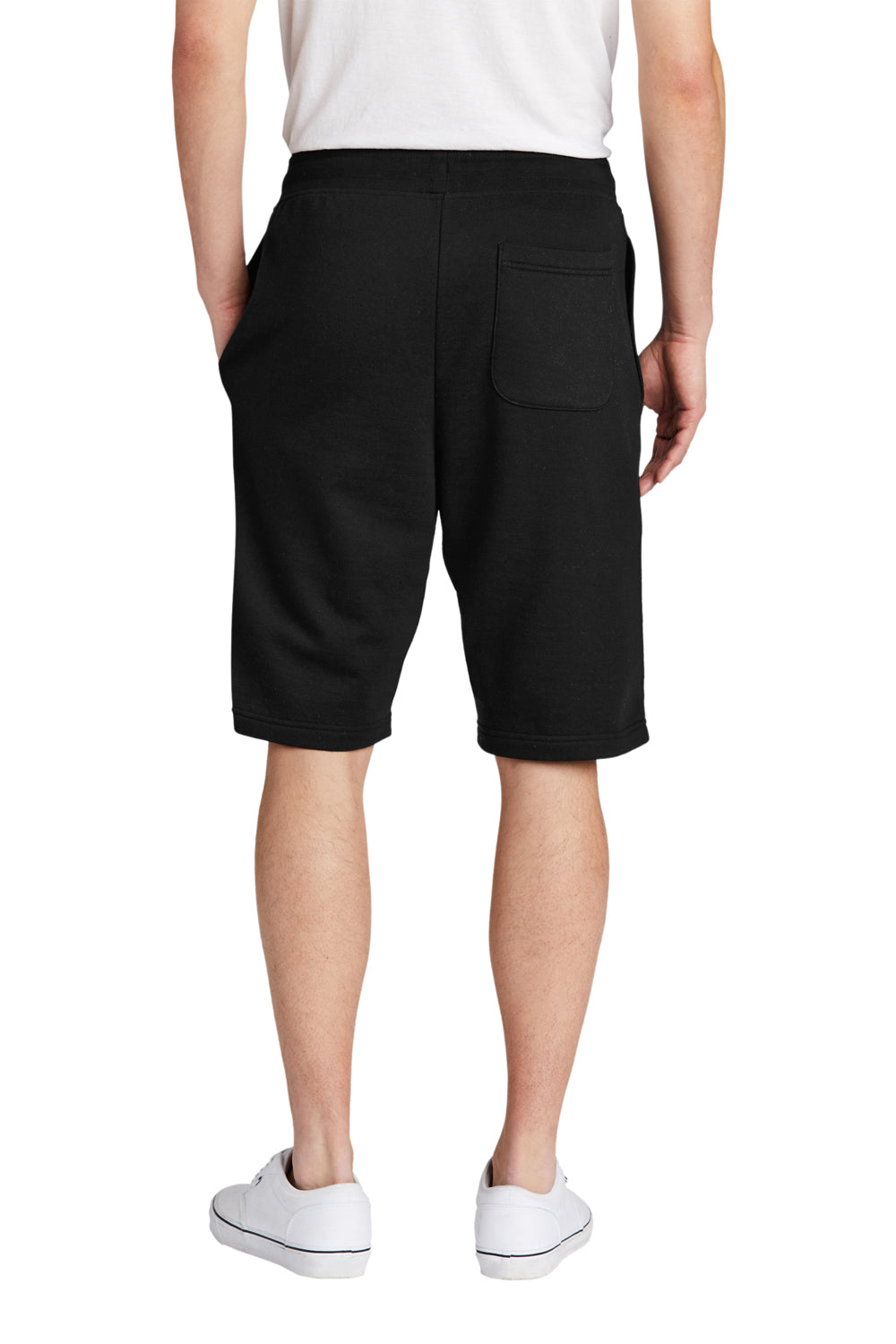 District DT6108 Mens V.I.T. Fleece Shorts w/ Pockets Black Model Back