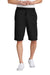 District DT6108 Mens V.I.T. Fleece Shorts w/ Pockets Black Model Front