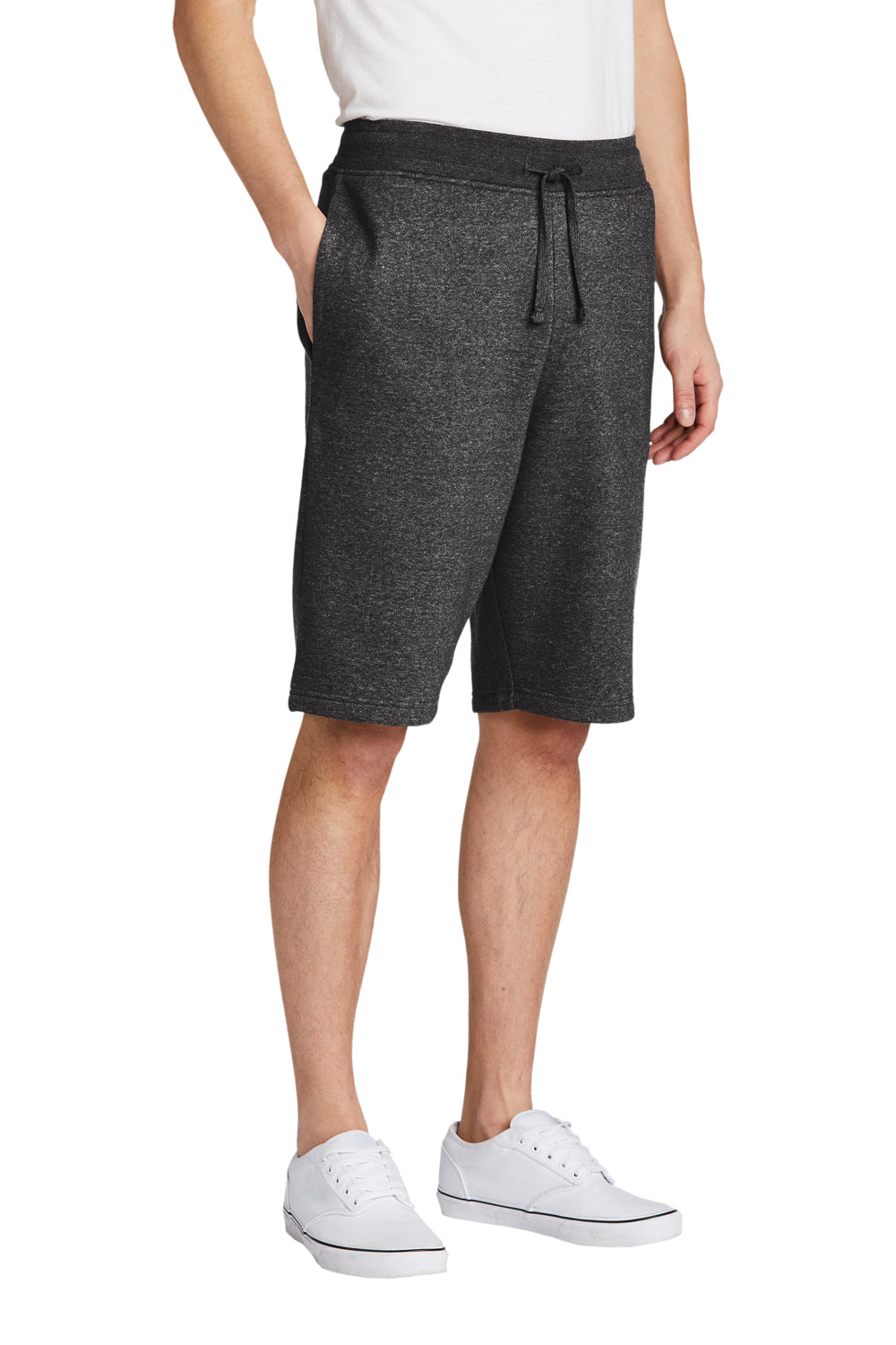 District DT6108 Mens V.I.T. Fleece Shorts w/ Pockets Heather Charcoal Grey Model 3q