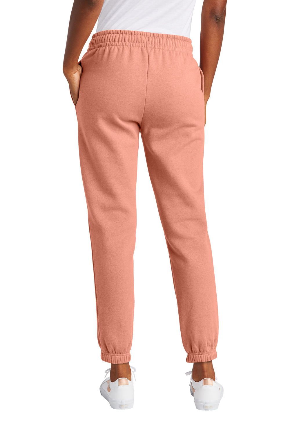 District DT6110 Womens V.I.T. Fleece Sweatpants w/ Pockets Desert Rose Model Back