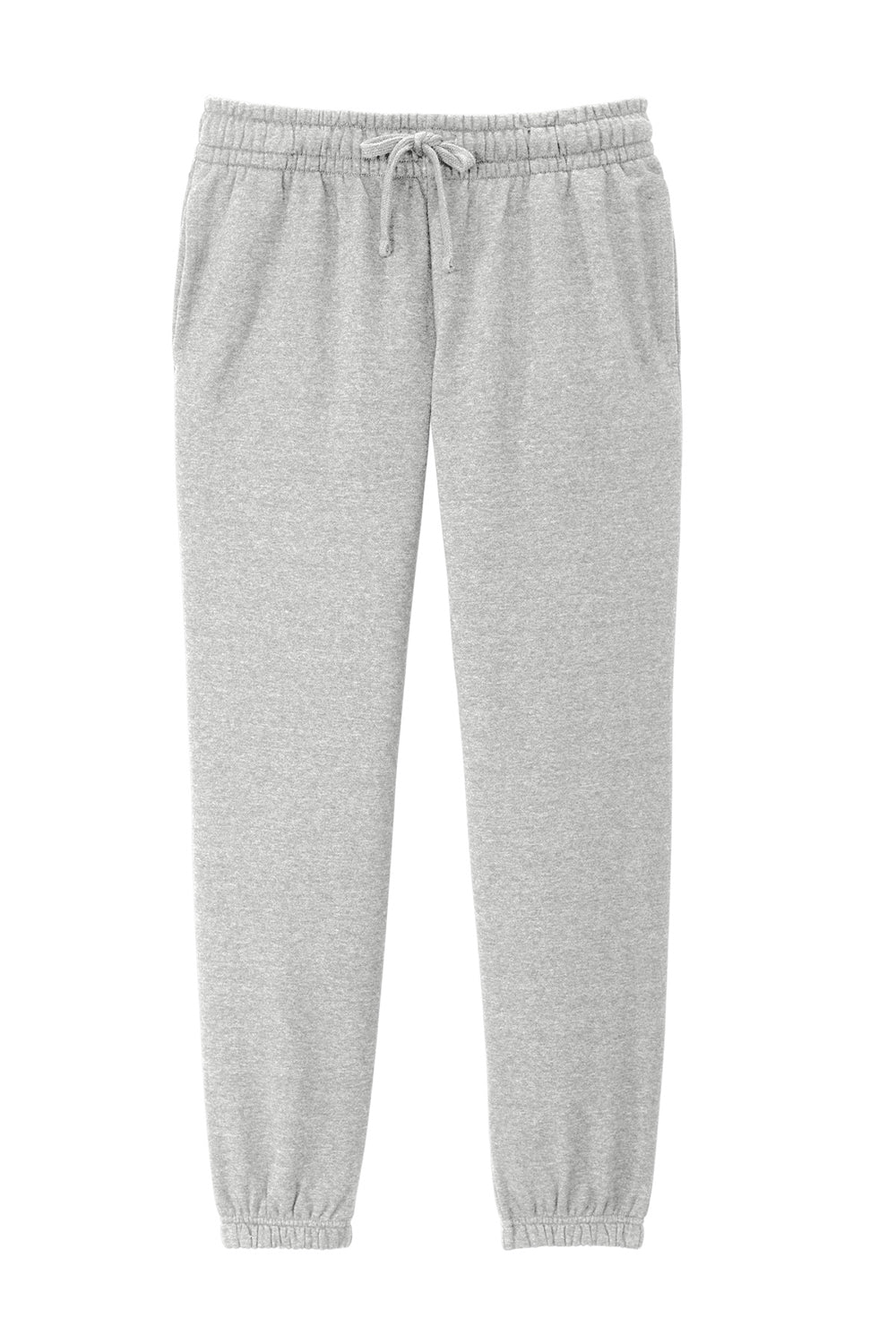 District DT6110 Womens V.I.T. Fleece Sweatpants w/ Pockets Heather Light Grey Flat Front