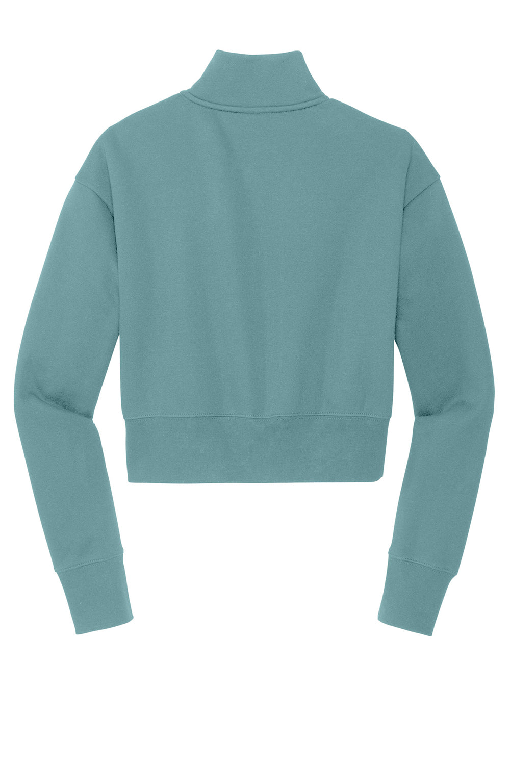 District DT6111 Womens V.I.T. Fleece 1/4 Zip Sweatshirt Eucalyptus Blue Flat Back