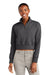 District DT6111 Womens V.I.T. Fleece 1/4 Zip Sweatshirt Heather Charcoal Grey Model Front