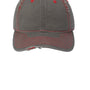 District Mens Adjustable Hat - Nickel Grey/New Red