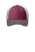 District DT616 Mens Adjustable Hat Maroon/Charcoal Grey Flat Front