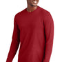 District Mens Very Important Long Sleeve Crewneck T-Shirt - Classic Red - NEW