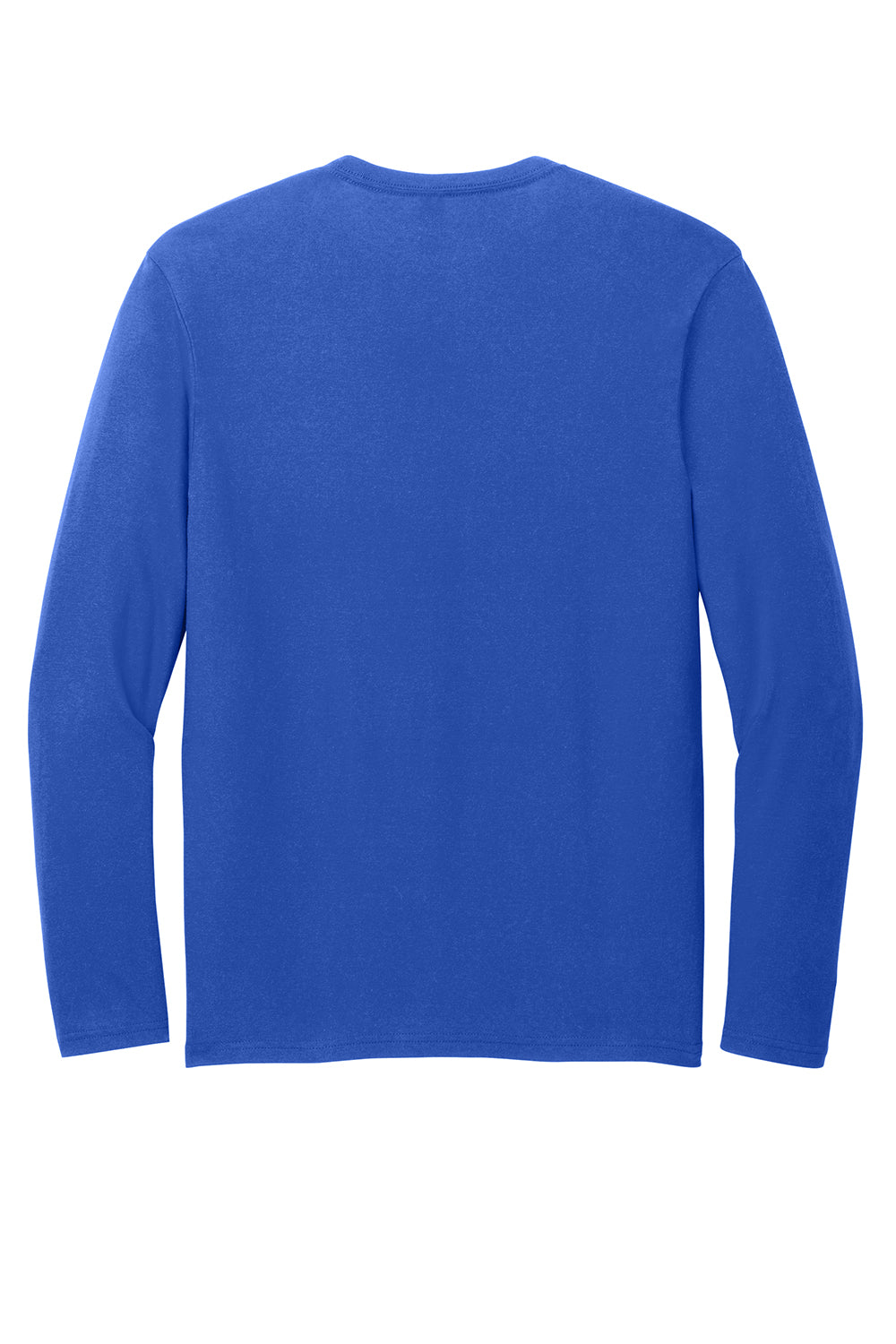 District DT6200 Mens Very Important Long Sleeve Crewneck T-Shirt Deep Royal Blue Flat Back