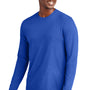 District Mens Very Important Long Sleeve Crewneck T-Shirt - Deep Royal Blue - NEW