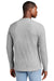 District DT6200 Mens Very Important Long Sleeve Crewneck T-Shirt Heather Light Grey Model Back