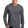 District Mens Very Important Long Sleeve Crewneck T-Shirt - Heather Charcoal Grey