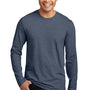 District Mens Very Important Long Sleeve Crewneck T-Shirt - Heather Navy Blue