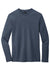 District DT6200 Mens Very Important Long Sleeve Crewneck T-Shirt Heather Navy Blue Flat Front