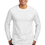 District Mens Very Important Long Sleeve Crewneck T-Shirt - White