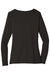 District DT6201 Womens Very Important Long Sleeve V-Neck T-Shirts Black Flat Back