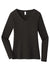 District DT6201 Womens Very Important Long Sleeve V-Neck T-Shirts Black Flat Front