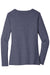 District DT6201 Womens Very Important Long Sleeve V-Neck T-Shirts Heather Navy Blue Flat Back