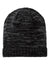 District DT620 Mens Space Dyed Beanie Black/Charcoal Grey Flat Front