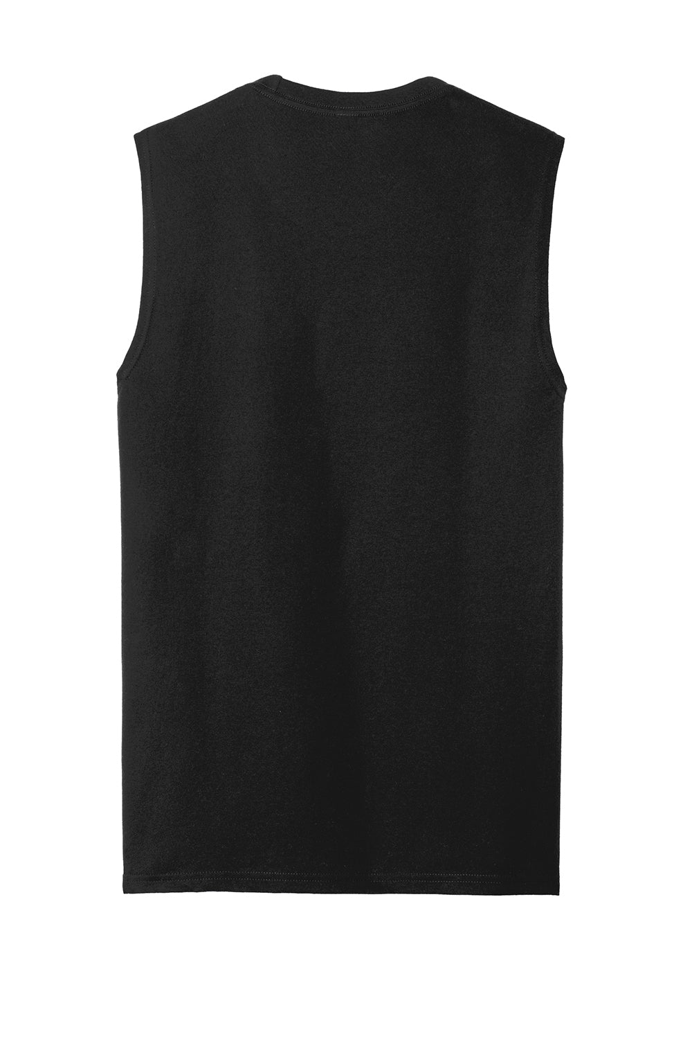 District DT6300 Mens Very Important Muscle Tank Top Black Flat Back