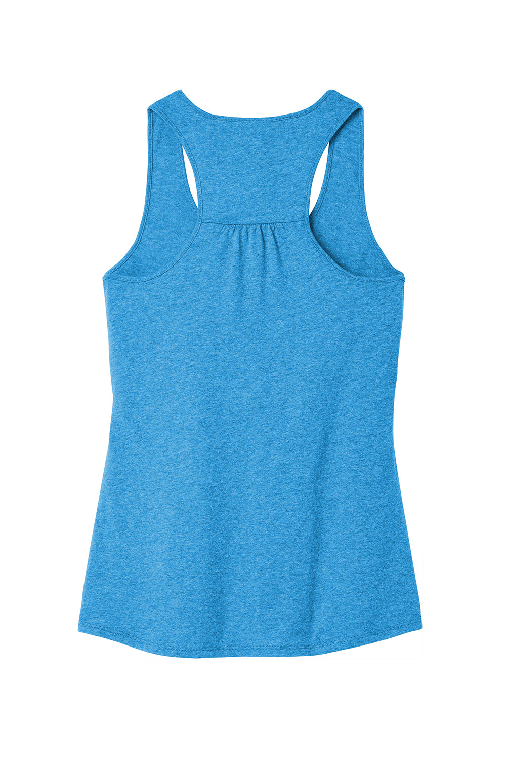 District DT6302 Womens Very Important Tank Top Heather Bright Turquoise Blue Flat Back