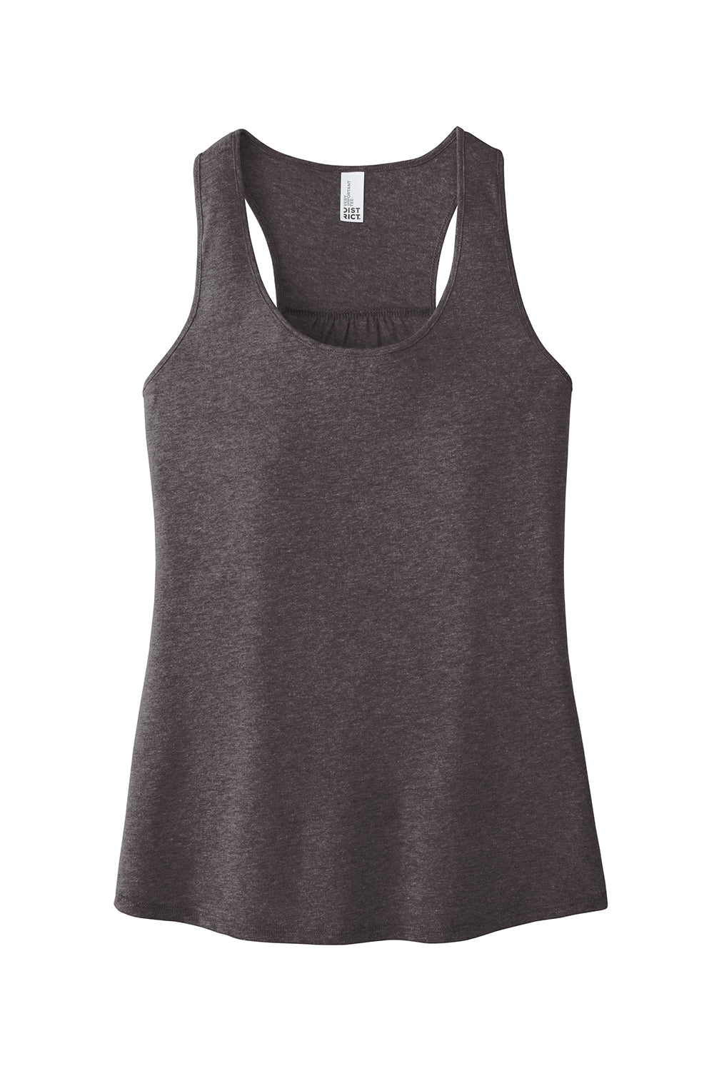 District DT6302 Womens Very Important Tank Top Heather Charcoal Grey Flat Front