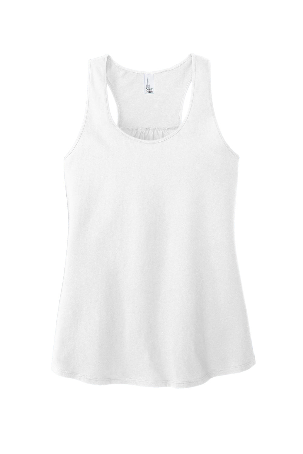 District DT6302 Womens Very Important Tank Top White Flat Front