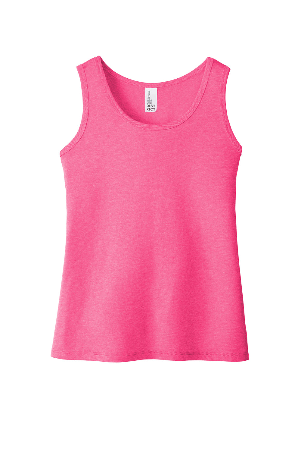 District DT6303YG Youth Very Important Tank Top Fuchsia Pink Frost Flat Front