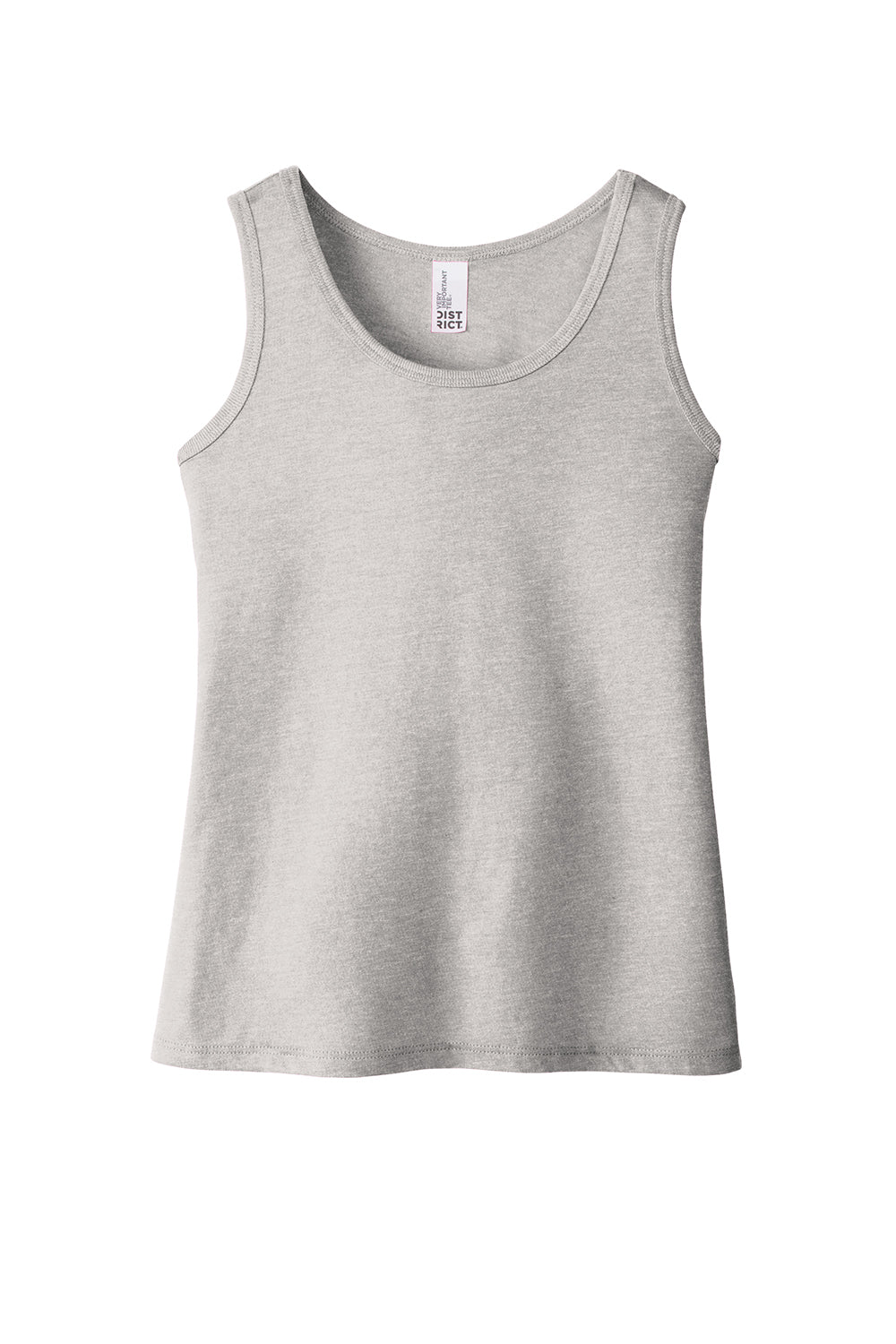 District DT6303YG Youth Very Important Tank Top Heather Light Grey Flat Front