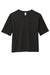 District DT6402 Womens Very Important Boxy Short Sleeve Crewneck T-Shirt Black Flat Front