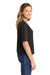 District DT6402 Womens Very Important Boxy Short Sleeve Crewneck T-Shirt Black Model Side