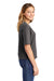 District DT6402 Womens Very Important Boxy Short Sleeve Crewneck T-Shirt Heather Charcoal Grey Model Side