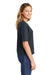 District DT6402 Womens Very Important Boxy Short Sleeve Crewneck T-Shirt New Navy Blue Model Side