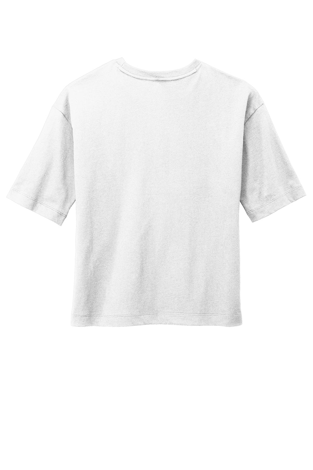 District DT6402 Womens Very Important Boxy Short Sleeve Crewneck T-Shirt White Flat Back