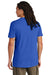 District DT6500 Mens Very Important Short Sleeve V-Neck T-Shirt Deep Royal Blue Model Back