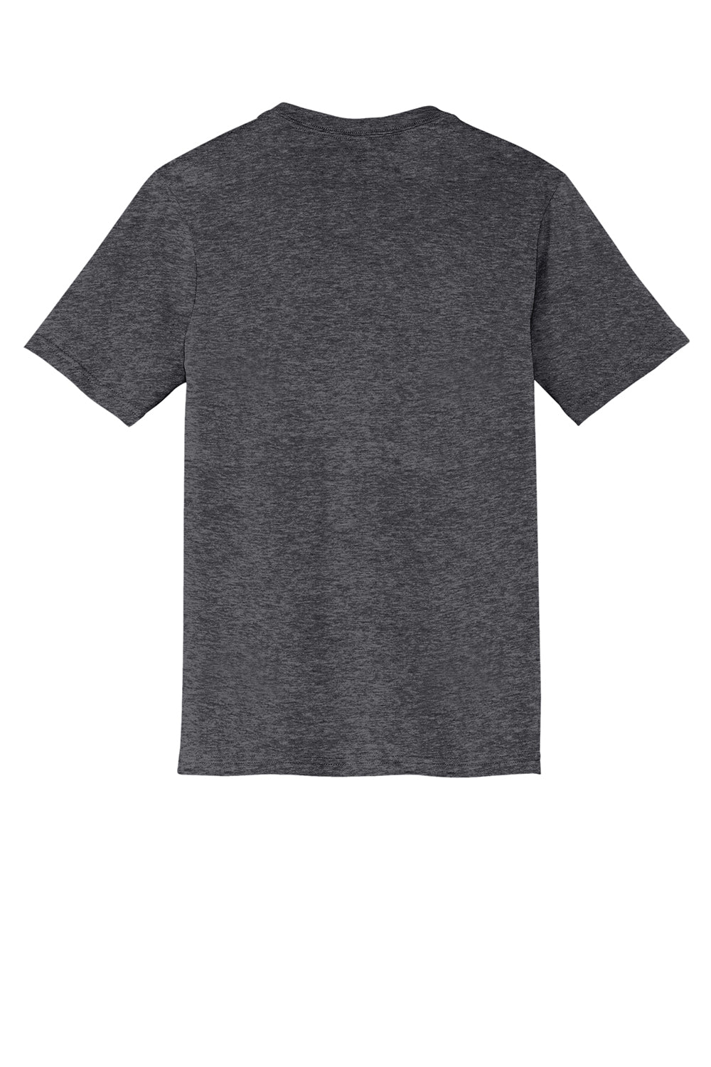 District DT6500 Mens Very Important Short Sleeve V-Neck T-Shirt Heather Charcoal Grey Flat Back