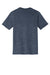 District DT6500 Mens Very Important Short Sleeve V-Neck T-Shirt Heather Navy Blue Flat Back